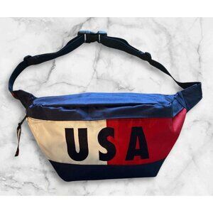 Vtg. Tommy Hilfiger Hip/Fanny Pack USA Red, White and Blue Nylon